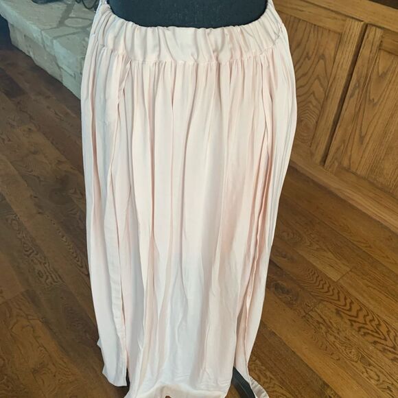 𝅺Forever 21 Y2K Blush‎ Split Pleated  Maxi Skirt Whimsigoth Festival - Picture 3 of 9